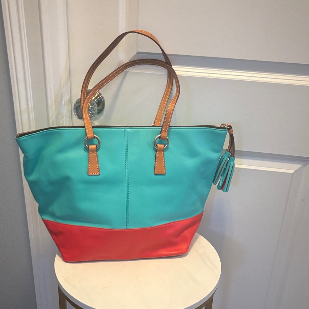 Dooney and Burke Two-Tone Tote Bag - Picture 3 of 7
